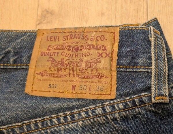 Levi's 501 110周年復刻 赤耳 USA バレンシア工場 555 W30 L36