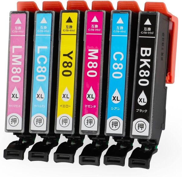 エプソン用 IC6CL80L 互換インクカートリッジ 6色セット 6本自由組み合わせ
