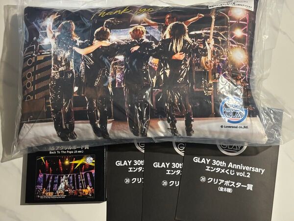GLAY 30th Anniversaryエンタメくじ vol.2 ラスト賞 アクリルボード クリアポスター