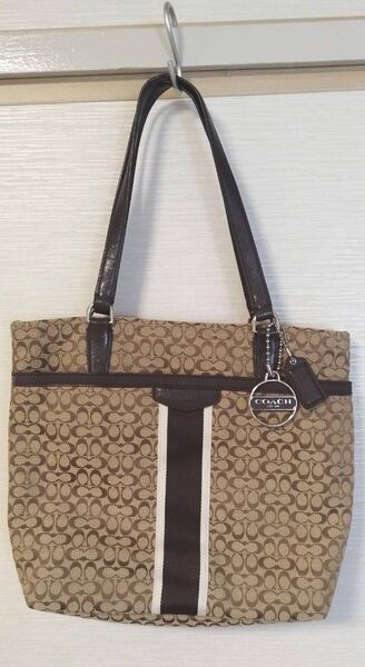 COACH コーチ トートバッグ シグネチャー ブラウン