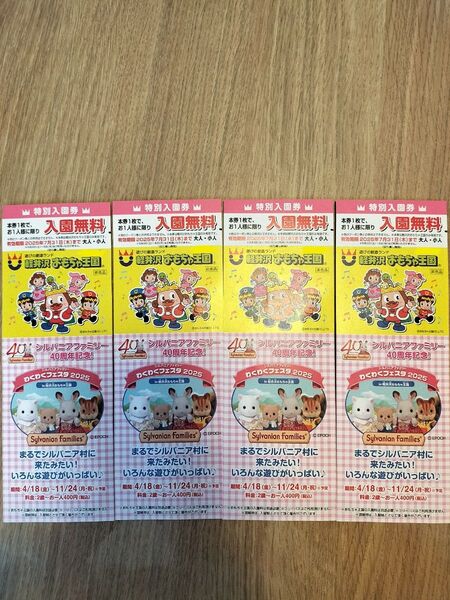 軽井沢おもちゃ王国 特別入園券 4枚