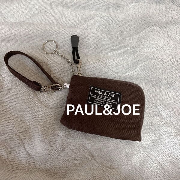 ポール&ジョー PAUL&JOE ACCESSOIRES ミニポーチ ブラウン パスケース 定期入れ 小銭入れ コインケース
