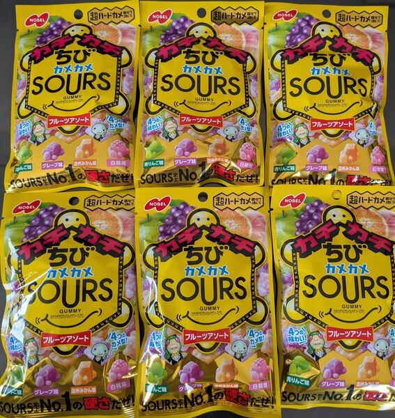 ノーベル ちびカメカメSOURSグミ 6個
