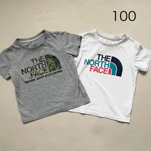 THE NORTH FACE 半袖Tシャツ サイズ100 ホワイト グレー 2枚セット
