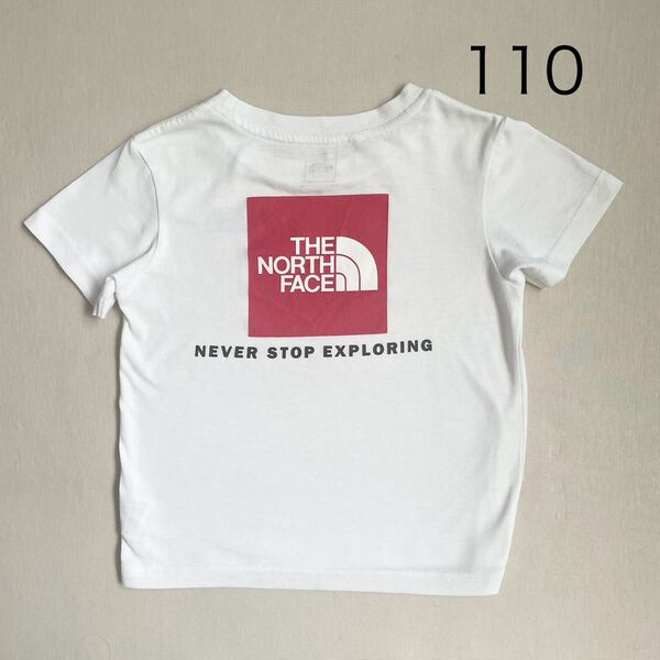 THE NORTH FACE バックプリント スクエアロゴ半袖Tシャツ 110 ホワイト