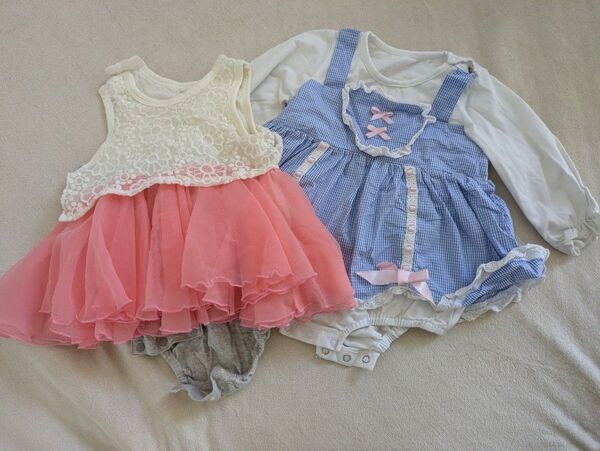 ベビー服 ワンピース 2着セット 女の子 80.90サイズ