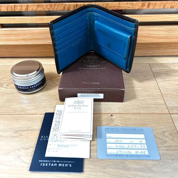 【限定】Whitehouse Cox ホリデーライン 二つ折り財布