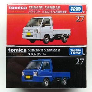 新品未開封 トミカ プレミアム 発売記念仕様 27 スバル サンバー tomica PREMIUM SUBARU SAMBAR