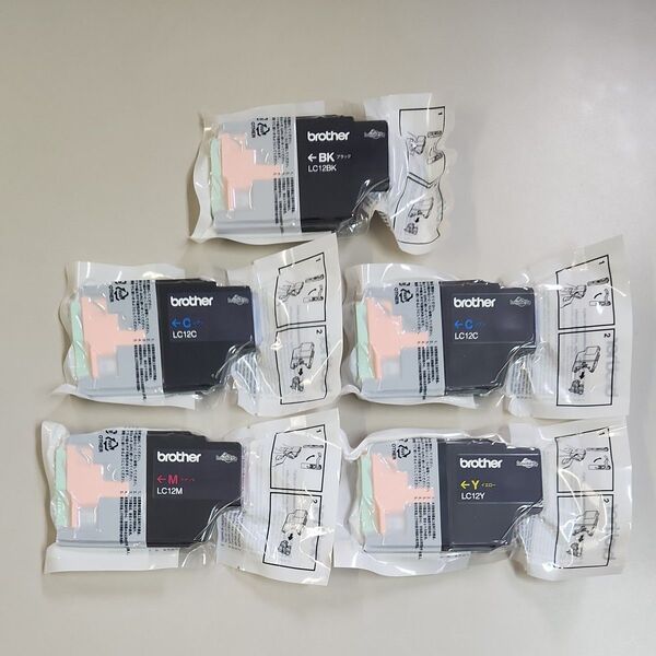ブラザー 純正インクカートリッジ LC12-4PK LC12BK/LC12C/LC12M/LC12Y 4色 5個セット