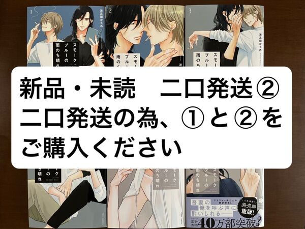 ②スモークブルーの雨のち晴れ 1〜6巻二口発送の為①と②をご購入ください 波真田かもめ