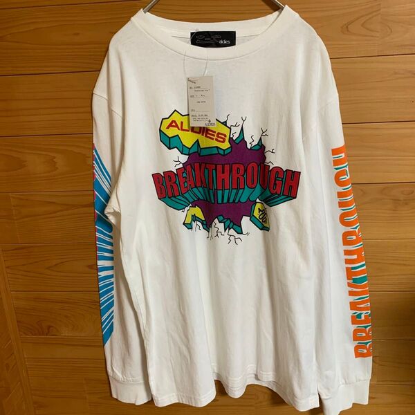 aldies アールディーズ 白 ロンT Tシャツ S 新品未使用タグ付き