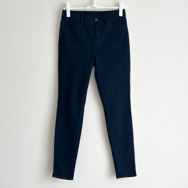 ユニクロUNIQLO ウルトラストレッチレギンスパンツ 68BLUE Lサイズ 美品