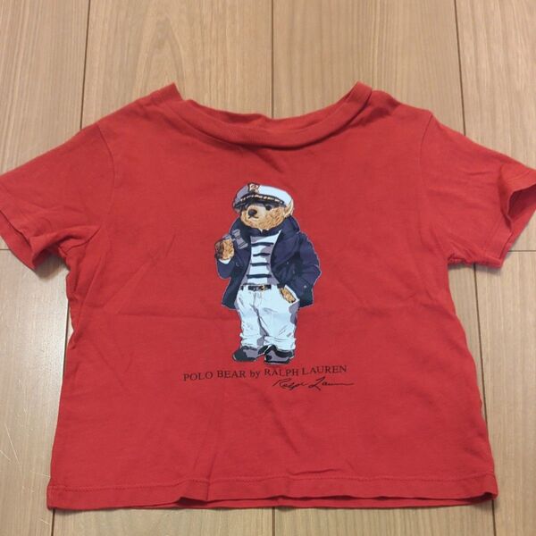 【極美品】ポロラルフローレン ポロベア Tシャツ レッド プリ割れなし 使用感少ない