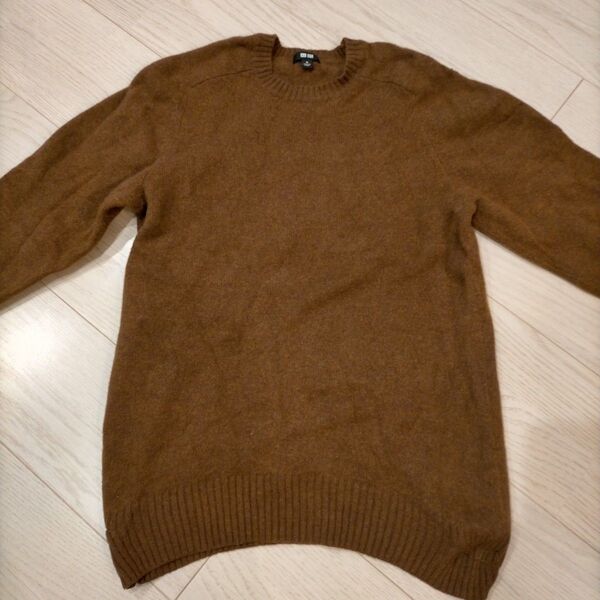 ユニクロ UNIQLO プレミアムラムクルーネックセーター(長袖) 毛100% サイズM