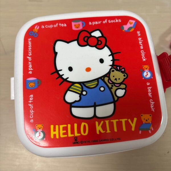 skater 希少 ハローキティ サンドイッチケース 赤 弁当 2段 昭和レトロ サンリオ