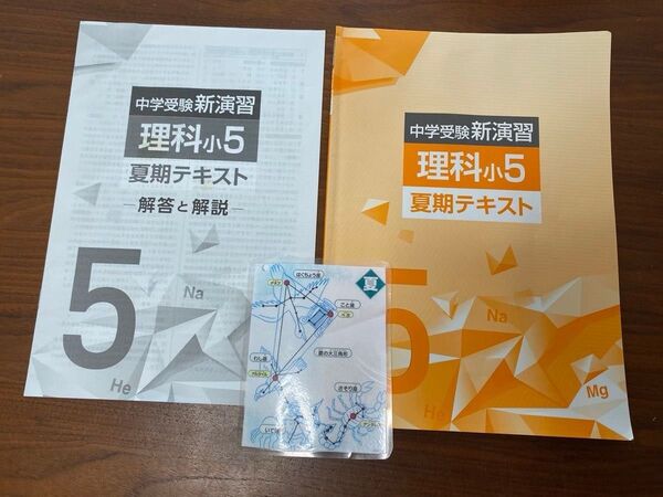 中学受験 新演習 小5 理科 夏期テキスト&解答と解説