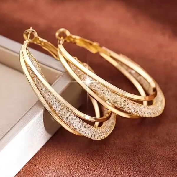 【新品】ゴールド フープピアス イヤリング