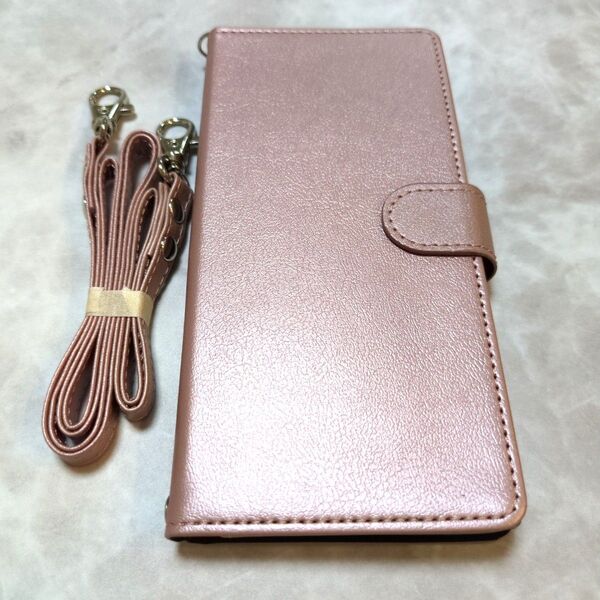 Galaxy S22 Ultra SC-52C ケース スマホケース 手帳型 ローズゴールド
