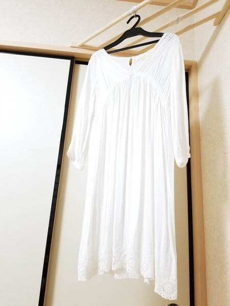 チュニック ワンピース 春、夏 BACK NUMBER ホワイト