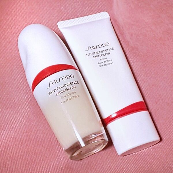 下地セット 220 ファンデーション プライマー エッセンス スキングロウ SHISEIDO 化粧下地 220 linen
