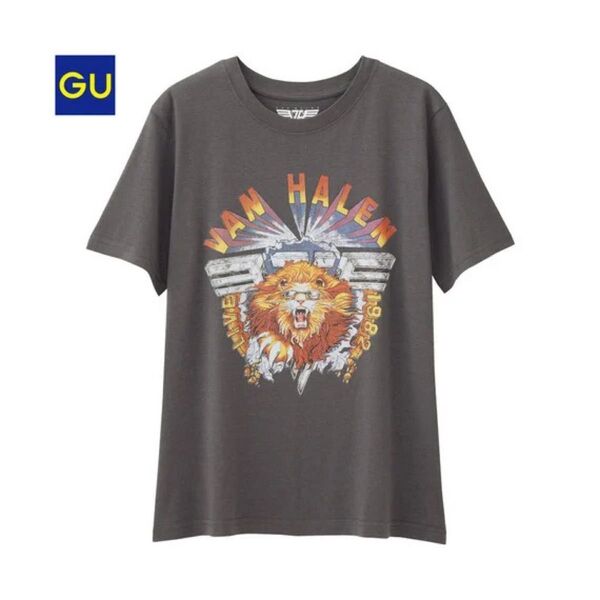 GU ヴァン・ヘイレン コラボ半袖Tシャツ