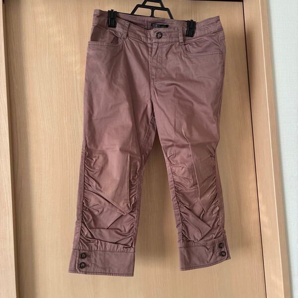 C.D.S BASIC カーキ クロップドパンツ レディース