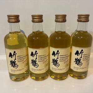 ニッカ ウイスキー 竹鶴 ピュアモルト ミニボトル 4本セット ①
