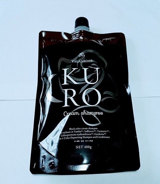 バランローズ KURO クロクリームシャンプー ダークブラウン1個 400g 白髪染め
