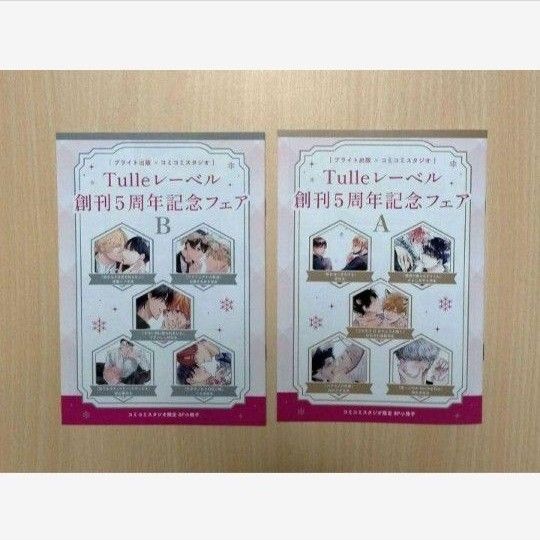 ブライト出版 × コミコミスタジオ Tulleレーベル 創刊5周年記念フェア 小冊子 (A・B)