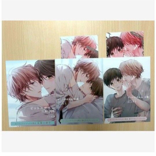 特典「ピットスポルム三・四葉/三上志乃」ホーリンラブブックス限定 小冊子+リーフレット+共通イラストカード