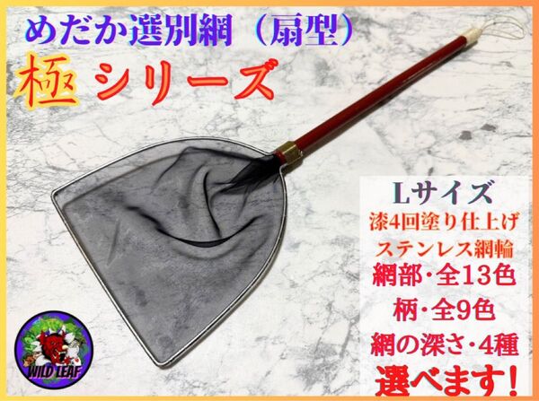 【メダカ タモ網】めだか選別網・極シリーズLサイズ(細目)