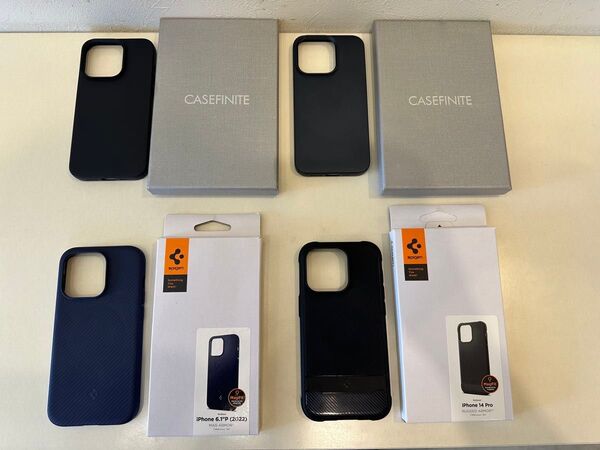 iPhone14pro 専用ケース spigen 2点 CASEFINITE 2点 ノーブランド 1点 合計5点セット