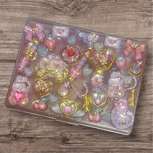 ハンドメイド 小物ケース シールデコ レジン
