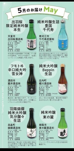 山形の地酒 300ml×6本 2セット