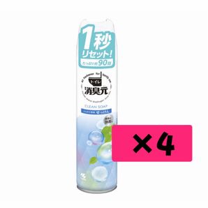 小林製薬 消臭元 トイレ用消臭スプレー ふんわり清潔せっけん 280ml×4