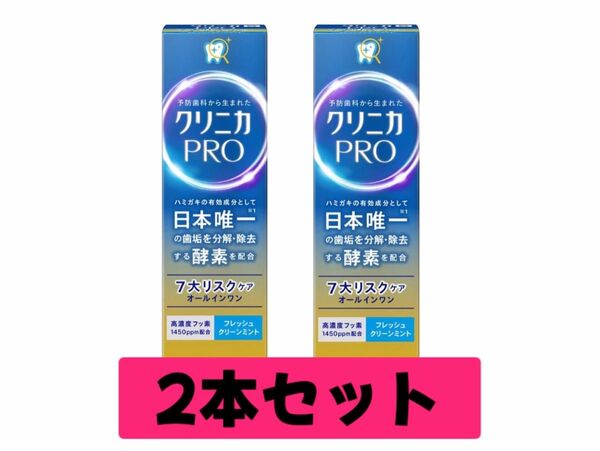 LION ライオン クリニカPRO オールインワンハミガキ フレッシュクリーンミント 95g×2