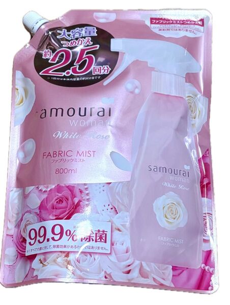 アランドロン サムライウーマン ファブリックミスト ホワイトローズの香り 詰替 800ml