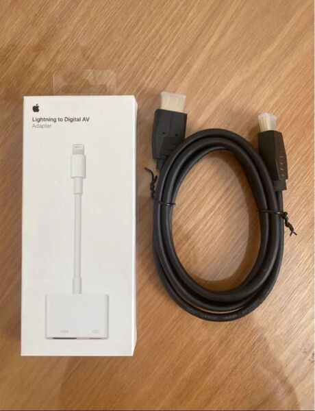 【純正】Lightning -Digital AVアダプタ A1438 アップルApple HDMIケーブル(新品)付き