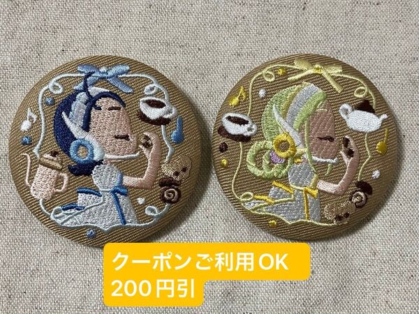 ももこ&あいこ 刺繍缶バッジ おジャ魔女どれみ ビスケットなし 新品未使用 2点セット