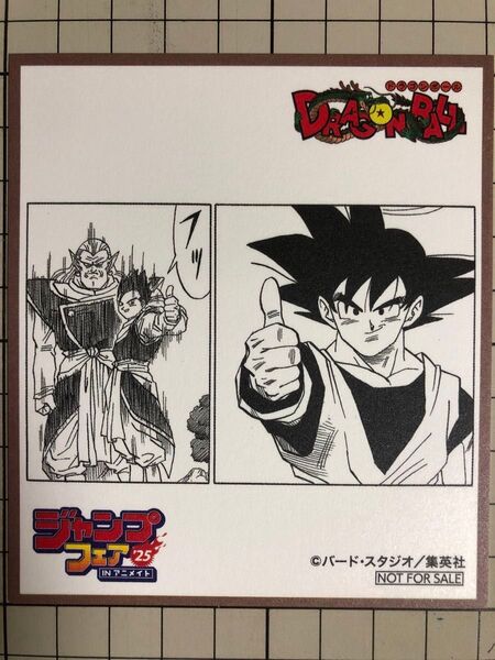 ジャンプフェア 2025 IN アニメイト ミニ色紙 ドラゴンボール 美品