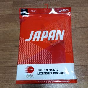 asics JAPAN Tシャツ 2XL レッド 未使用