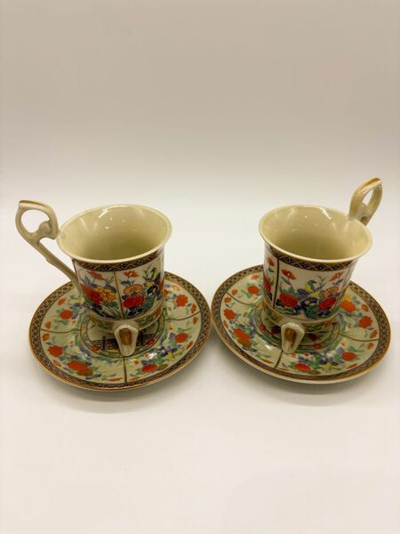 Eclectique kaikai エレクティックカイカイ ティーカップ+ソ一サー 花柄 箱付き