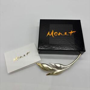 MONET モネ リーフ ブローチ ゴールドカラー ヴィンテージ
