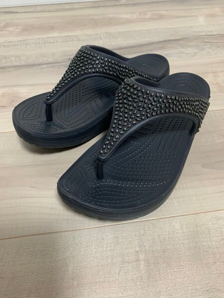 クロックス crocs サンダル ブラック W8 24cm