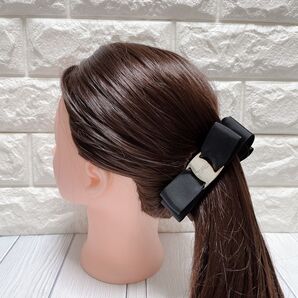 【バックル付リボンクリップ】ヘアアクセ ハンドメイド ヘアクリップ 結婚式