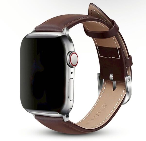 Apple watch レザーベルト ブラウン 38/40/41mm バンド