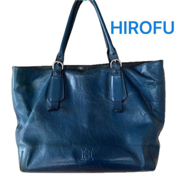 HIROFU トートバッグ レザー ブルー