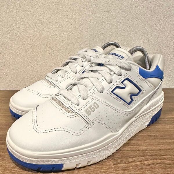 New Balance ニューバランス BB550SWC ホワイトブルー レディース ローカットスニーカー カジュアル 24cm