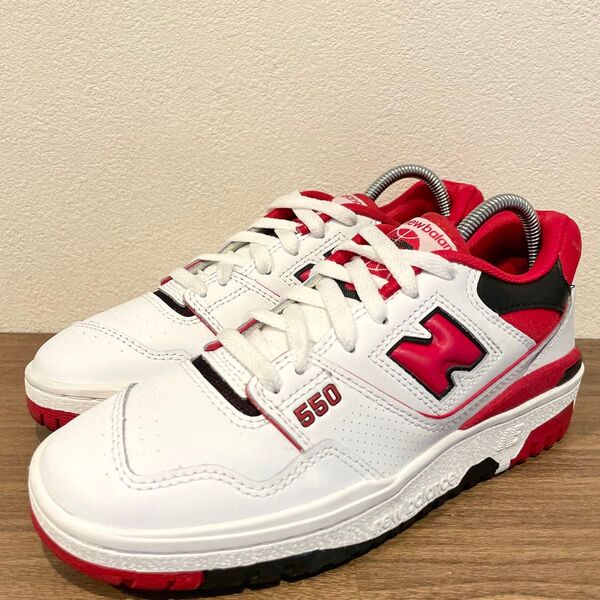 New balance ニューバランス BB550SE1 WHITE RED ホワイトレッド レディース ローカット 23.5cm