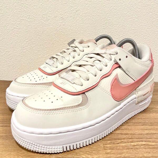 NIKE WMNS AIR FORCE 1 SHADOW ナイキ エア フォース ワン シャドウ ホワイトピンク 23.5cm
